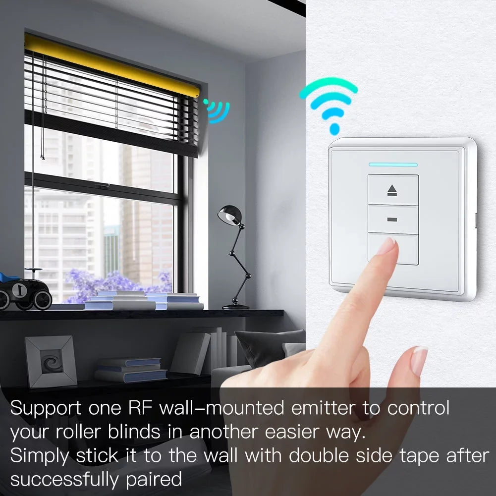 Pinnaco Automatic 25mm Smart Tubular Roller Blinds Motor Battery Powered Built-in Receiver RF433 Remote Control 38mm Tube