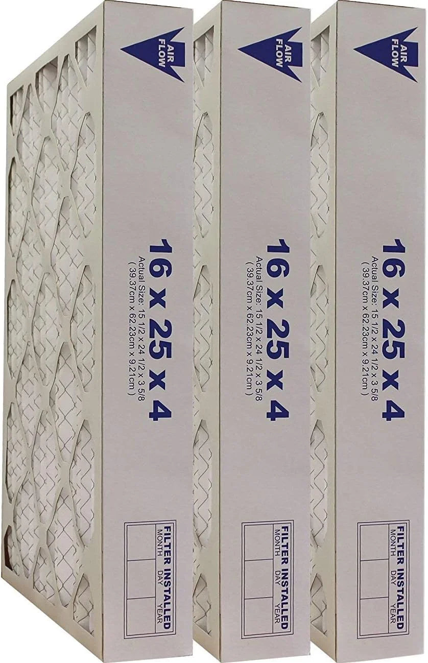 United Filter UF-4162511-3 MERV 11 Replacement Pleated Furnace Air Filter, 16x25x4 (Actual Size 15-1/2 x 24-1/2 x 3-5/8), 3 Pack