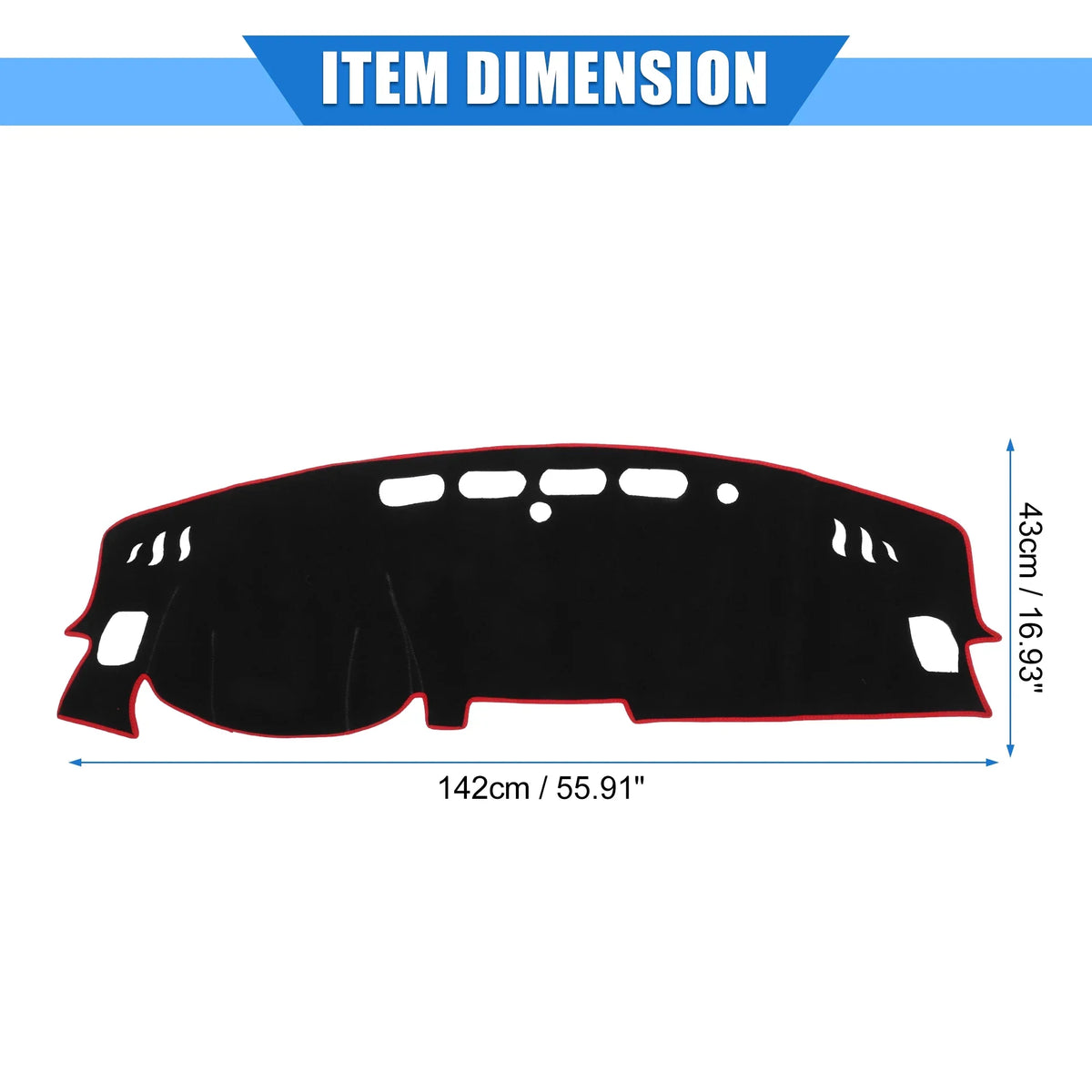 Unique Bargains Car Center Console Dashboard Coating Nissan Altima 2019-2020 Protective Polyester Red