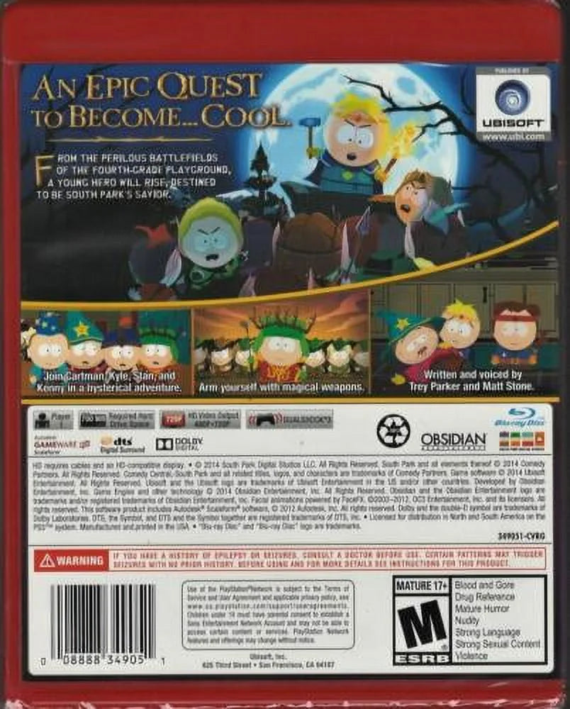 South Park: The Stick of Truth Top-notch Hits) PS3 (Brand New Factory Sealed US