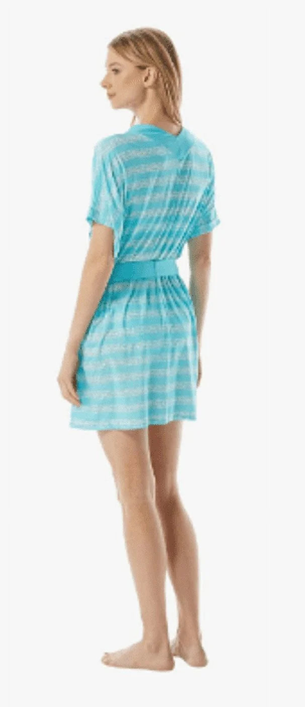 Michael Kors TURQUOSIE V-Neck Belted Tunic Protection US Medium/Large
