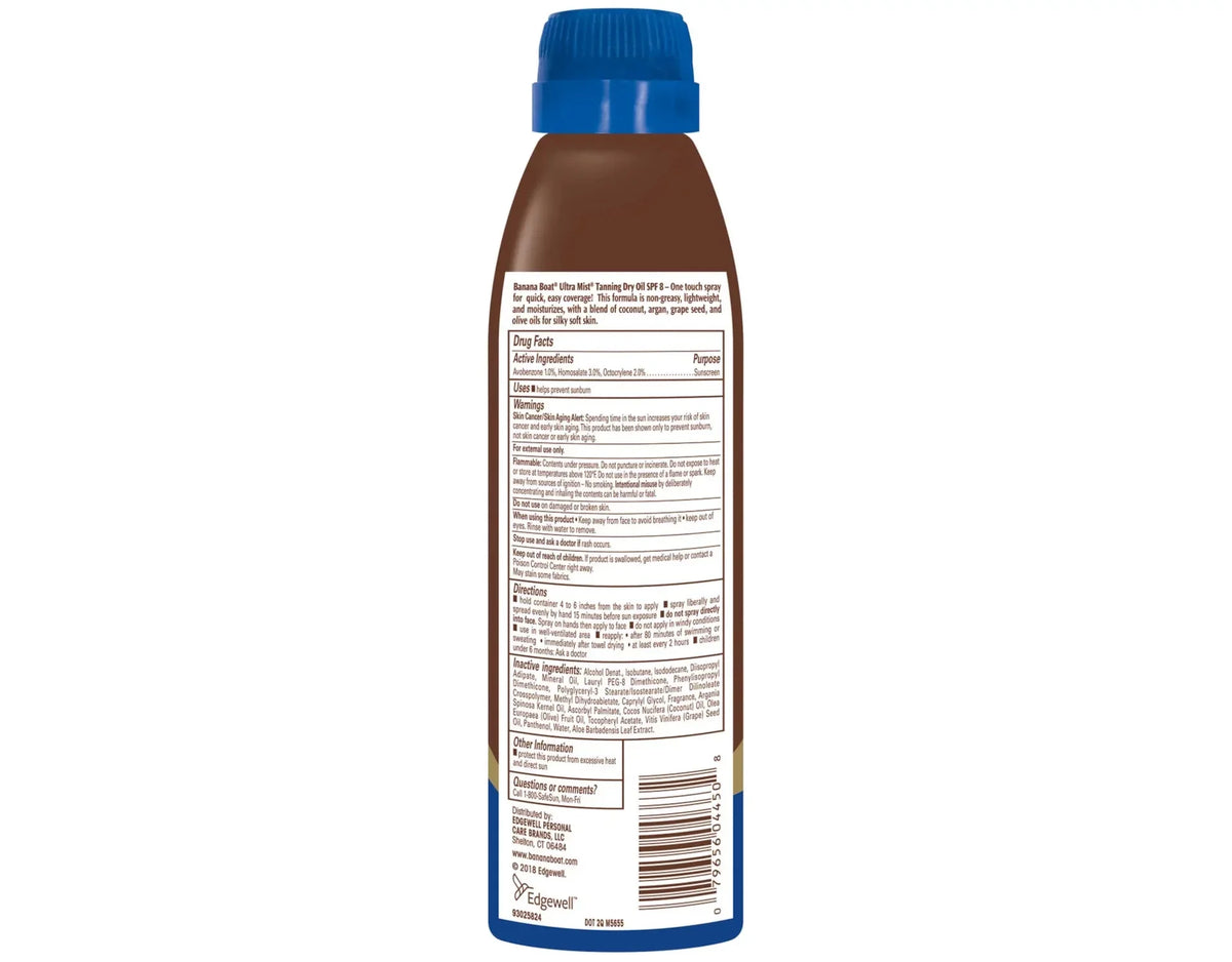 Banana Craft UltraMist Deep Tanning Dry Oil - SPF 8 (Pack of 6)