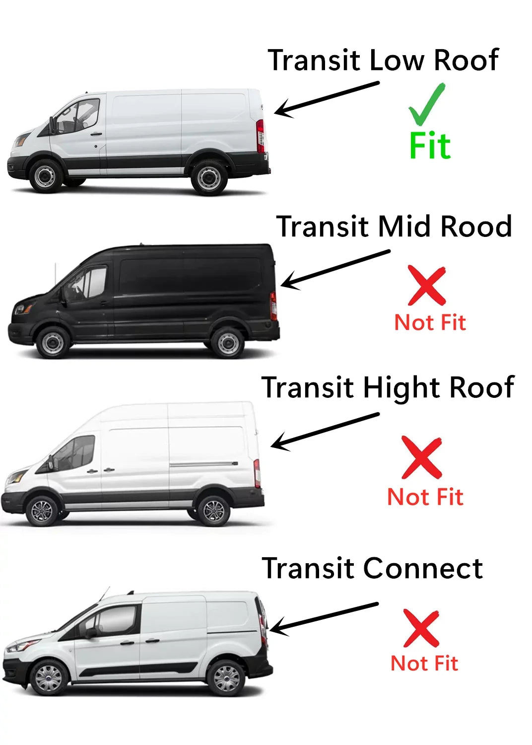 Driver Left Side Front Door Window Door Glass with Ford Transit 83.2" Low-Roof Van 2015-2022 Models