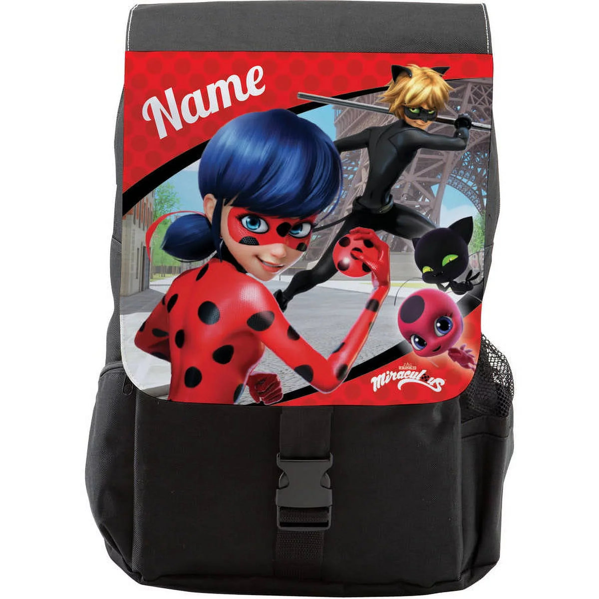 Personalized Miraculous Spots On Claws Out Backpack, Silver