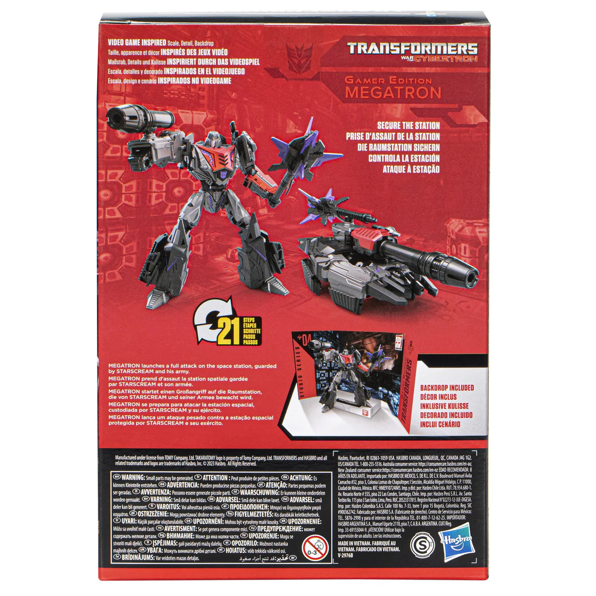 Transmers Studio Series Voyager 04 Gamer Edition Megatron Converting Action Figure (6.5”)