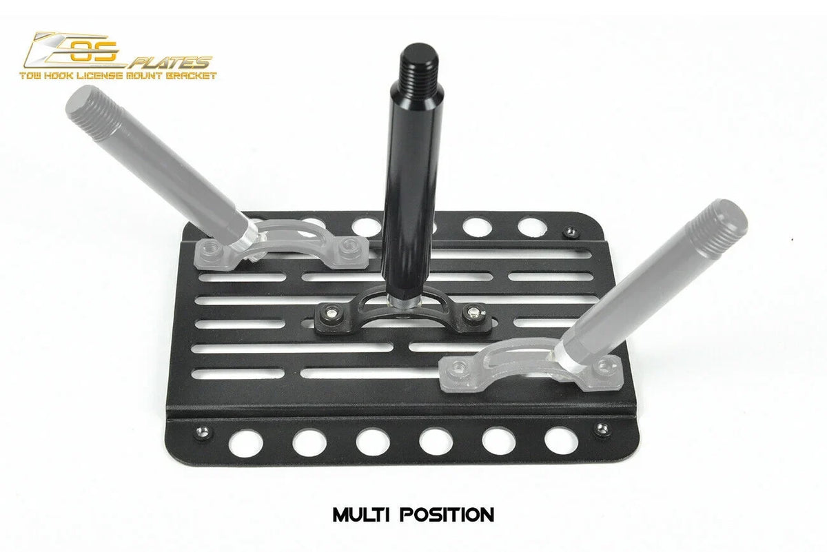 Extreme Online Store Replacement 2014-Present Mini Cooper | EOS Plate Version 1 Front Bumper Tow Hook License Plate Relocator Mount Bracket Tow-119 (Mid Size)