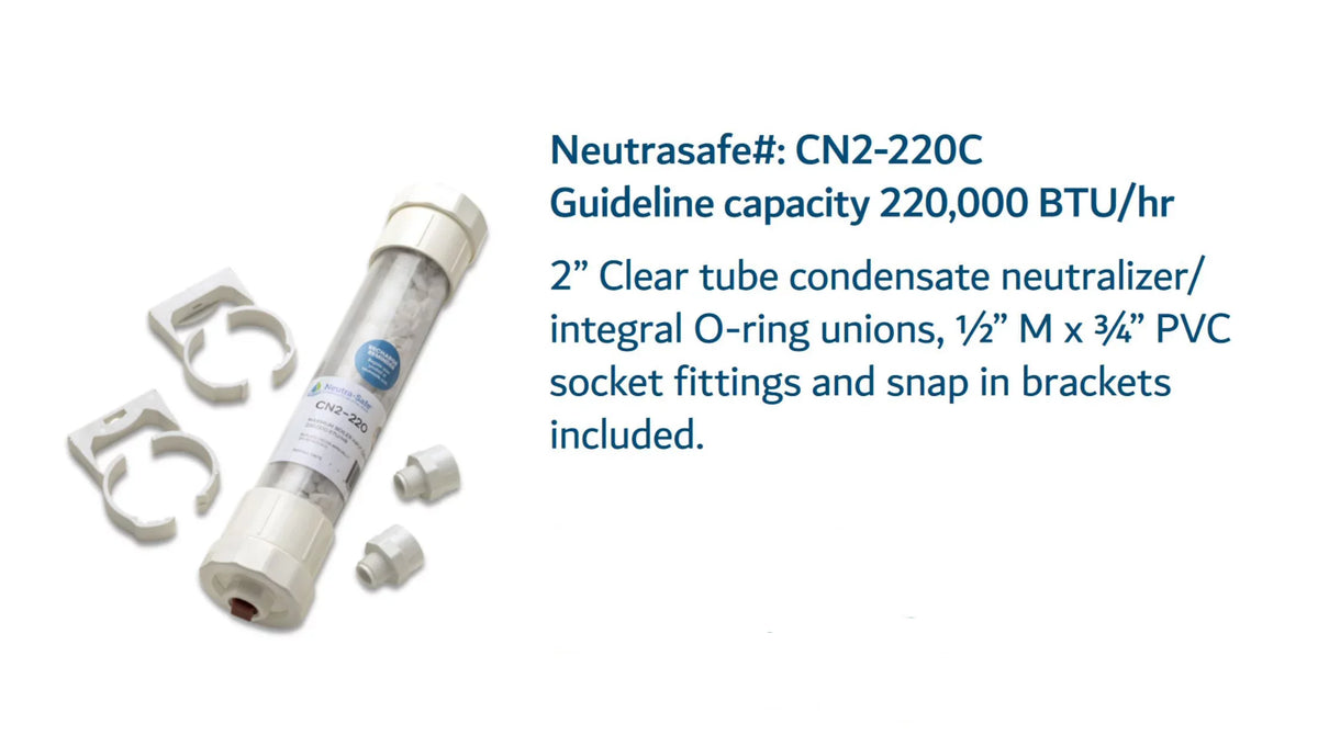 Acidic Condensate Wastewater Neutralizer Kit Horizontal Installation Only