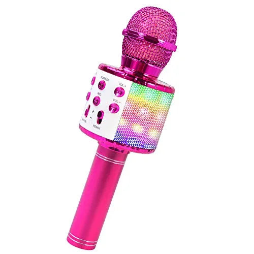 ShinePick Bluetooth Karaoke Wireless Microphone, 4 in 1 Karaoke Machine Portable Microphone Kids, Home KTV Player, with Android & iOS Devices (Purple)