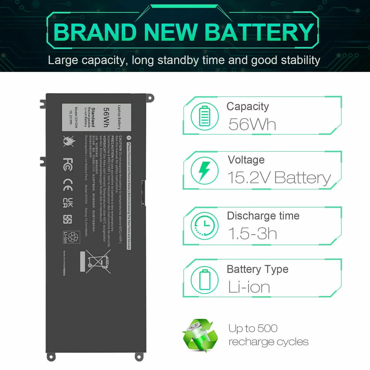 Battery Dell G3 15 3579 17 3779 G5 15 5587 G7 15 7588 Laptop PVHT1 J9NH2