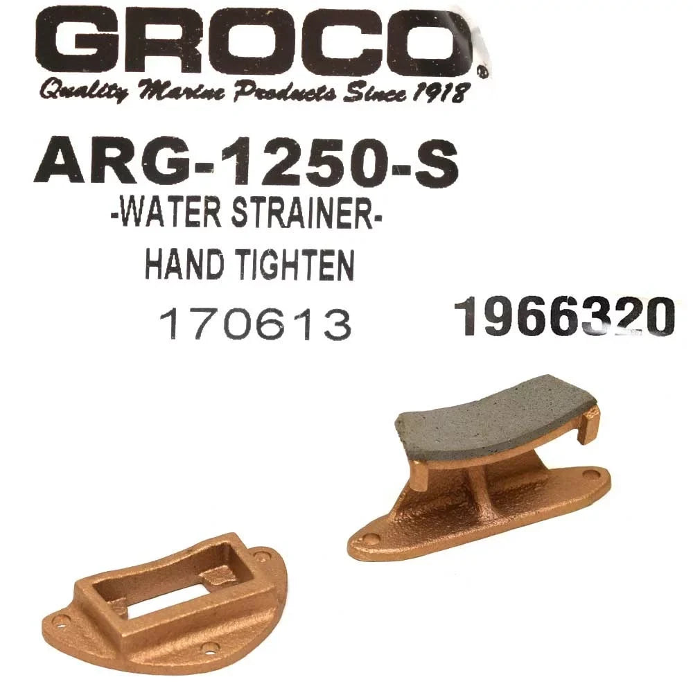 Groco Vessel Raw Water Strainer ARG-1250-S | 1 1/4 Inch Cast Bronze