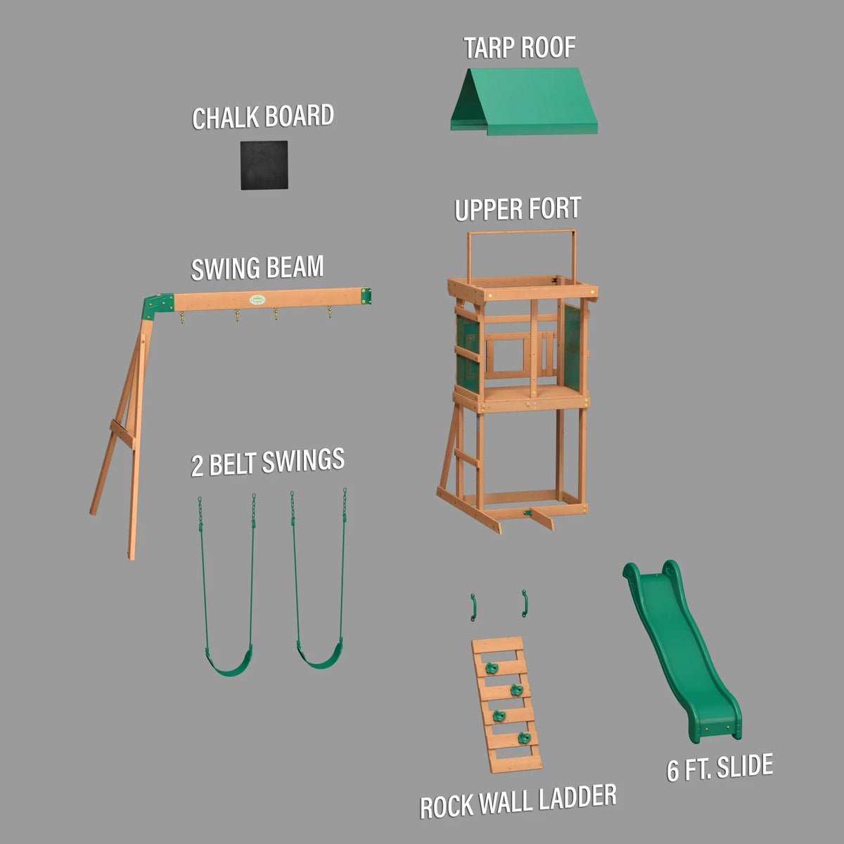 Backyard Coating Clasp Hill Swing Set
