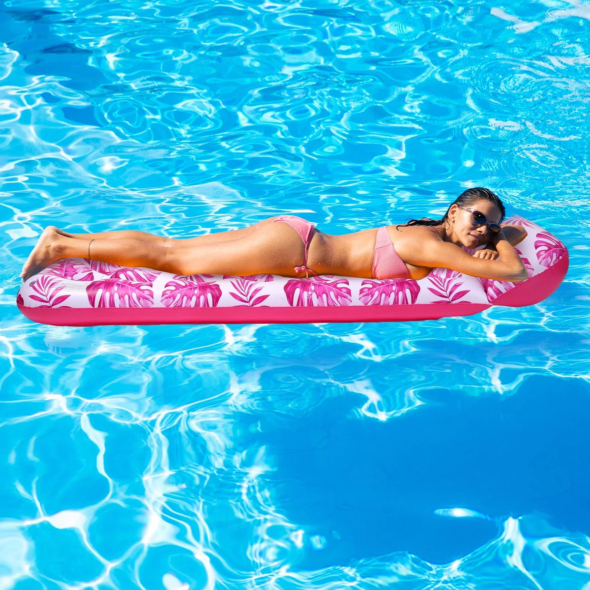 Hengguang 2Packs Inflatable Tanning Pool Lounge Float, 70" x 36" Suntan Tub Raft Floatie, Tanning Pool with Pillow, Personal Pool Lounger Adult Summer Water Party