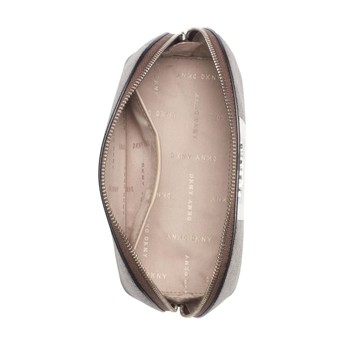 DKNY Whitney Logo Cosmetic Pouch – Brown/Red