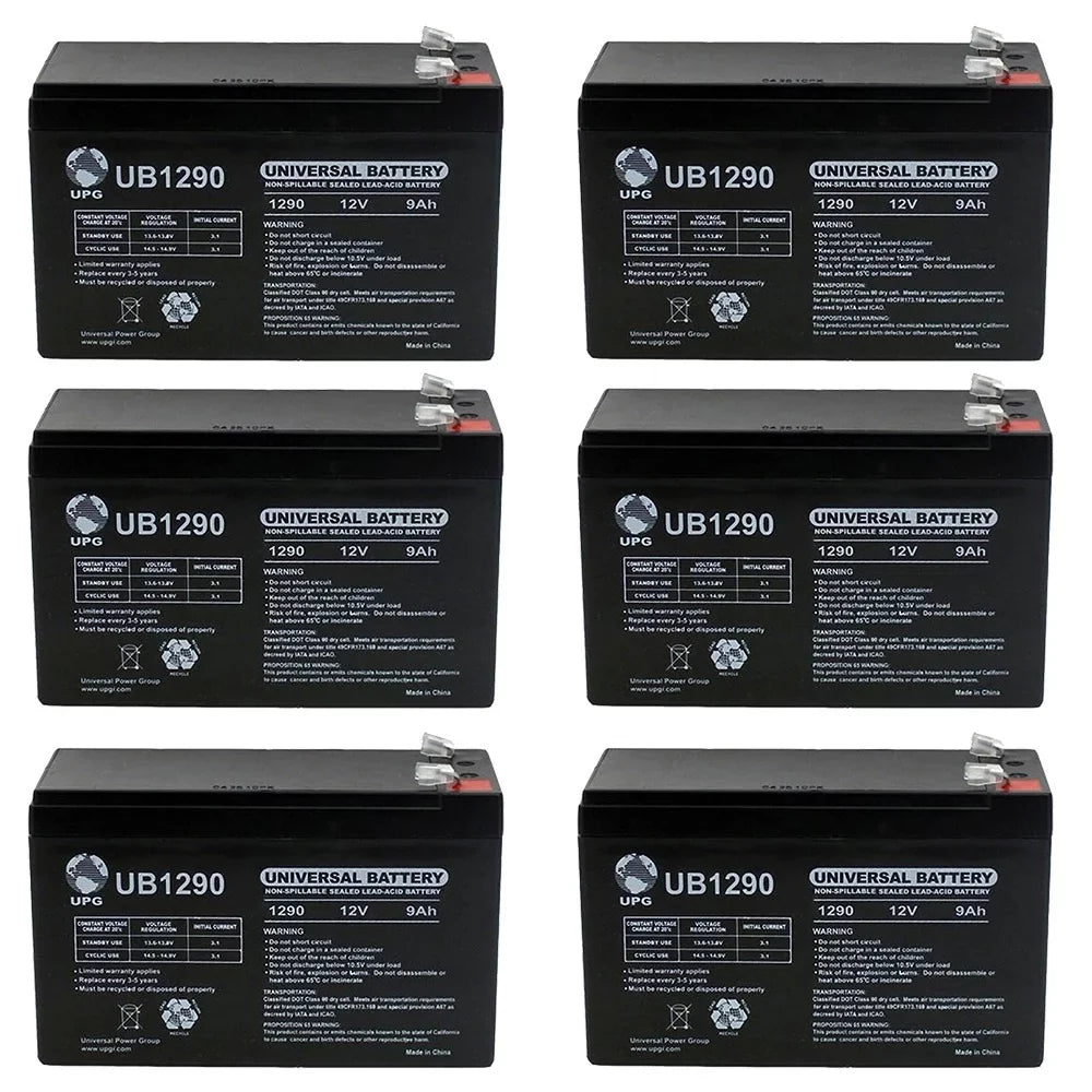 12V 9Ah SLA Battery The Evo 500w Electric Scooter - 6 Pack