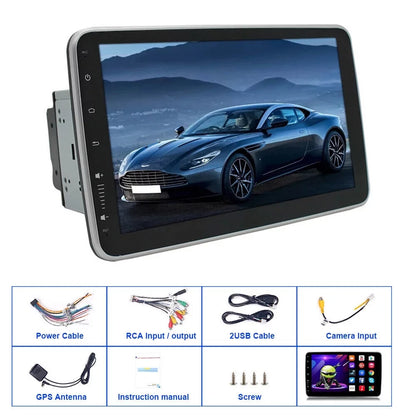 Paddsun 10 Inch On-Board Android 9.1 GPS Wifi Dual Din Touch Screen Player Navigation
