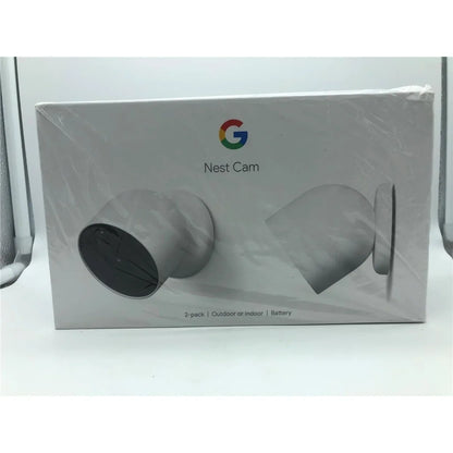 Google Nest Cam 2-Pack - Outdoor or Indoor | Battery Wireless Indoor and Outdoor Security Camera Home Security Cameras - Snow