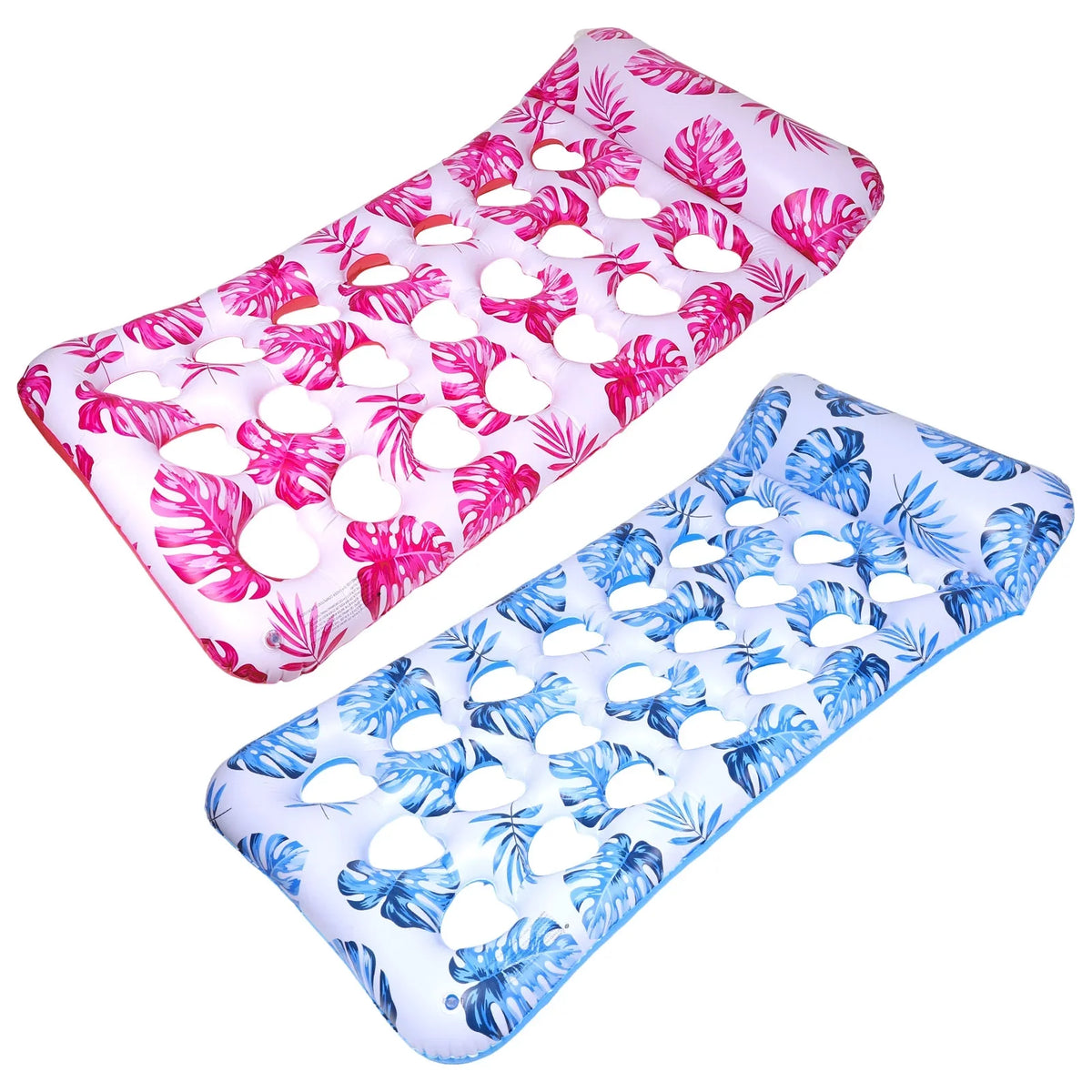 Hengguang 2Packs Inflatable Tanning Pool Lounge Float, 70" x 36" Suntan Tub Raft Floatie, Tanning Pool with Pillow, Personal Pool Lounger Adult Summer Water Party