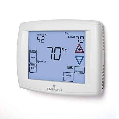 Emerson 1F97-1277 Touchscreen 7-Day Programmable Thermostat Single-Stage and Heat Pump Systems