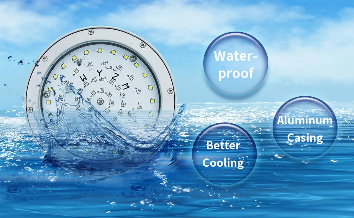 LED Pool Lights Inground Pool,120V 40W Waterproof Color Splash LED Bulb Replacement 500W Pentair and Hayward Fixture (120V-RGB+White)