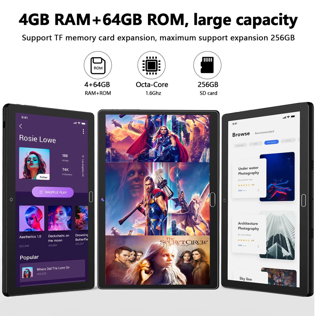 Android 11,Tablet with Keyboard,10 inch 2 in 1 Tablets,64GB ROM(up to 128GB Expand ),6000mAh Battery,Latest 1.6GHz Octa-Core 4G Cellular Tablet PC,Dual Camera,Wi-Fi,Bluetooth,GPS,Black
