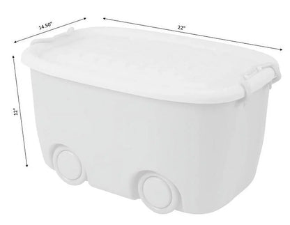 Stackable Toy Storage Box with Wheels