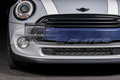 Extreme Online Store Replacement 2014-Present Mini Cooper | EOS Plate Version 1 Front Bumper Tow Hook License Plate Relocator Mount Bracket Tow-119 (Mid Size)