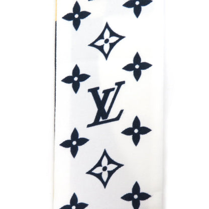 Pre-Owned LOUIS VUITTON Scarf Muffler Bandeau BB Graphic Monogram Blason Silk White/Navy/Beige Women's MP2658 (Good)