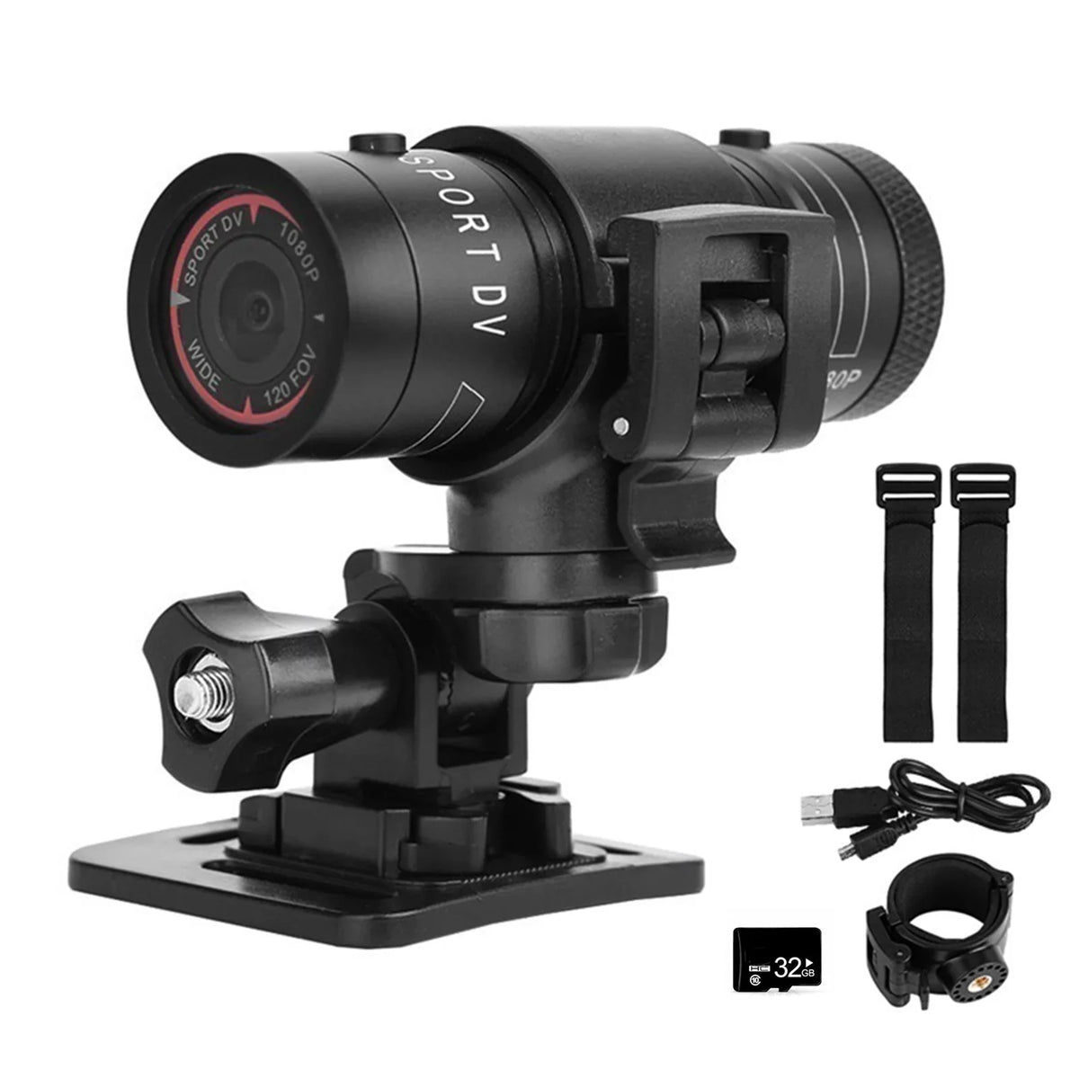 Tomshoo Camcorder Bike Helmet Camera with 120° Wide Angle Lens, Waterproof Camera
