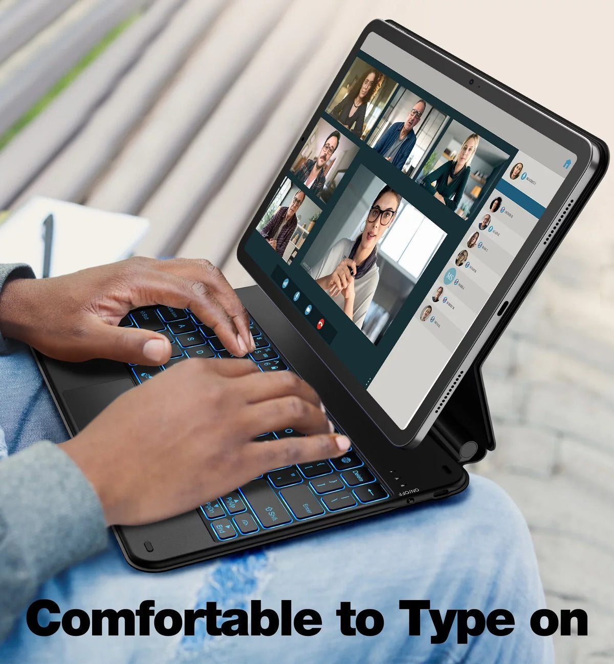 Dracool Keyboard Case with iPad 10th Generation 10.9 inch 2022 with Multi-Touch Trackpad Magic Type Keyboard Slim Thin Backlit Wireless Keyboard iPad 10 Gen 10.9"