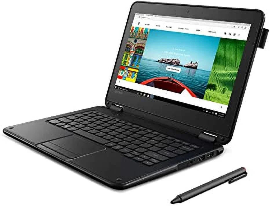 Open Box LENOVO 300e Winbook 11.6" HD N3450 4 64GB SSD 81FY0019US - BLACK