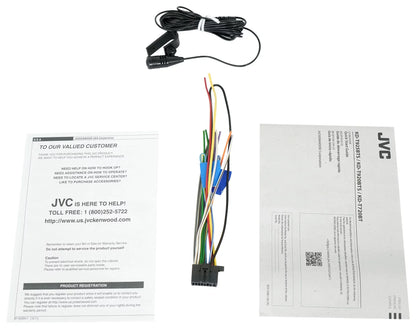 JVC KD-T920BTS Car in-Dash Unit, Single-DIN CD Receiver w/ Bluetooth/Alexa Built-in/SiriusXM Ready