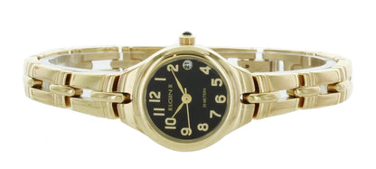 Elgin Women's Round Analog Date Gold Tone Bracelet Style Watch
