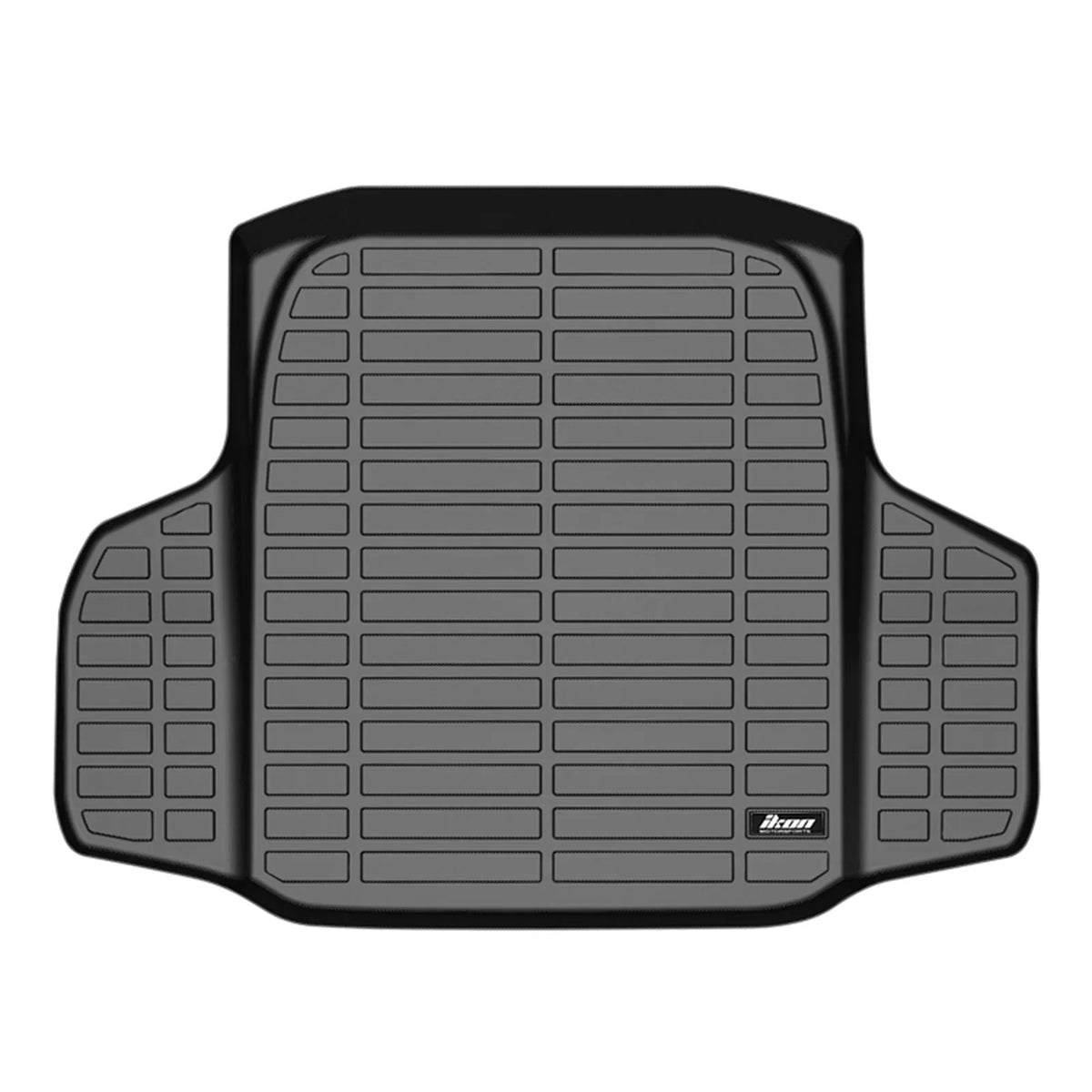 Ikon Motorsports Trunk Mat With 2018-2024 Honda Accord, Black 3D Molded Car Rear Carpets Liner Protection TPE Thermo Plastic Elastomer All Boot Tray Protection Protector Pad