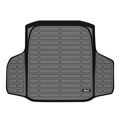 Ikon Motorsports Trunk Mat With 2018-2024 Honda Accord, Black 3D Molded Car Rear Carpets Liner Protection TPE Thermo Plastic Elastomer All Boot Tray Protection Protector Pad