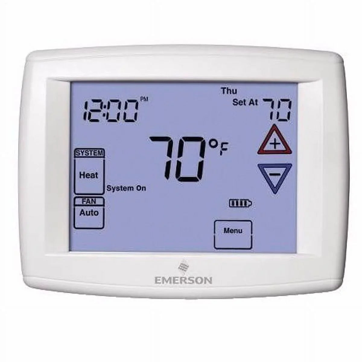 Emerson 1F97-1277 Touchscreen 7-Day Programmable Thermostat Single-Stage and Heat Pump Systems