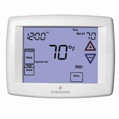 Emerson 1F97-1277 Touchscreen 7-Day Programmable Thermostat Single-Stage and Heat Pump Systems