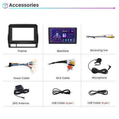 9inch 1280*720 IPS Fit Toyota Tacoma 2005-2015 Android Octa Core 4+32GB Car Radio Stereo DSP Carplay GPS NAVI AM FM