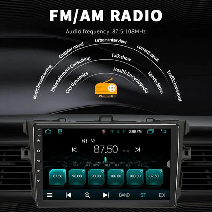 Binize Car Stereo Toyota Corolla 08-12 Android 12 with CarPlay&Android Auto,9 Inch Touch Screen Double Din Car Radio Support Bluetooth, GPS Navigation, FM&AM, Backup Camera