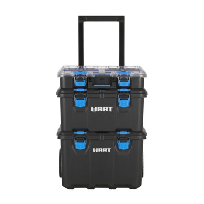 Stack System, Mobile Toolbox Storage and Organization, 3 Piece Resin Plastic Modular Toolbox System
