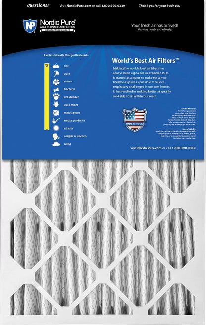 16x25x5 (4 3/8) Honeywell/Lennox Replacement MERV 10 Air Filters 2 Pack