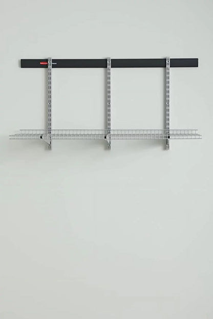 Rubbermaid Fast Track Garage 9-Piece Steel Wire Shelf Starter Kit, Track Storage System