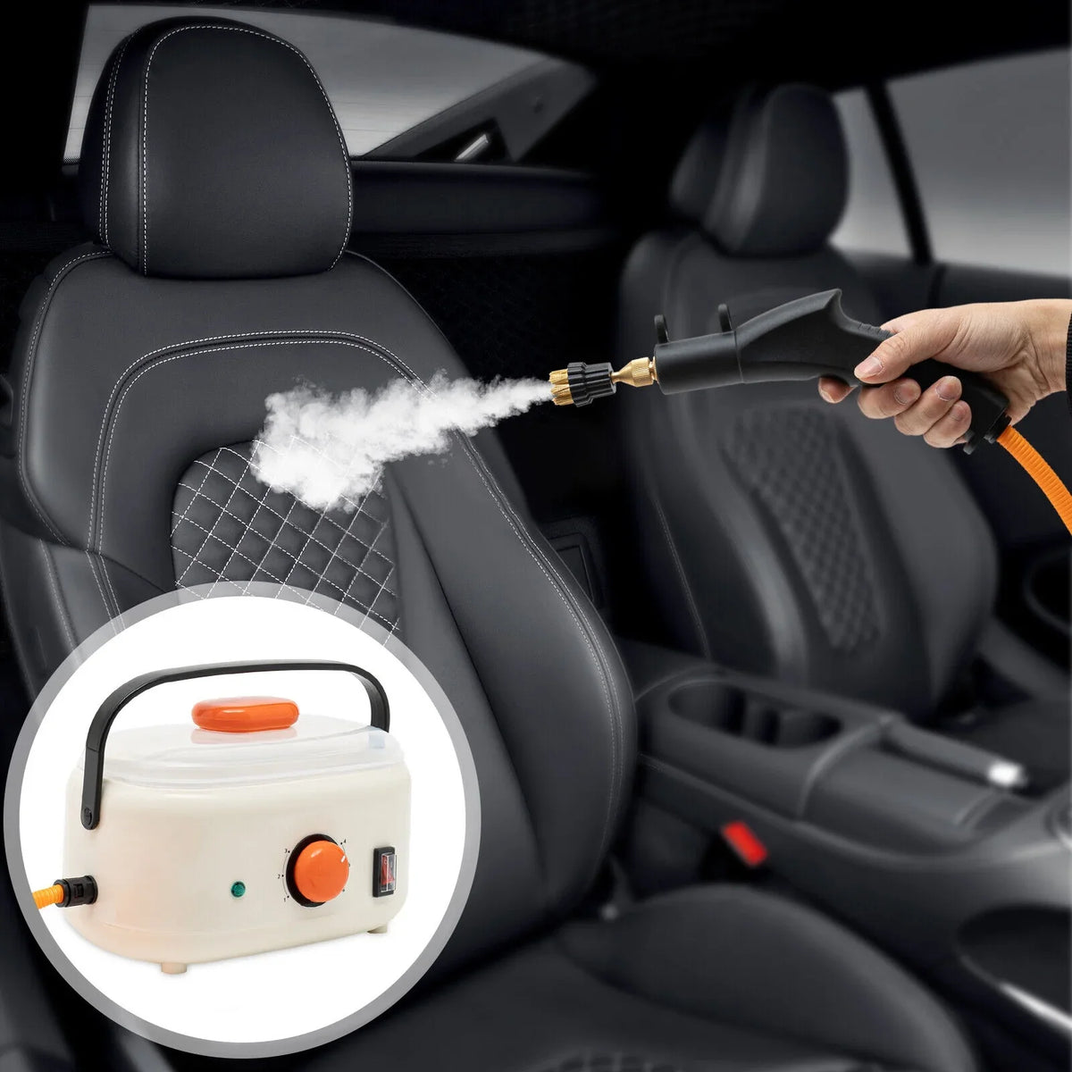 2500W High Pressure Steam Cleaner Commercial High Temp Electric Cleaning Machine ,≥ 100℃/212°F Working Temperature Homes, Hotels, Restaurants, Car Maintenance Stores