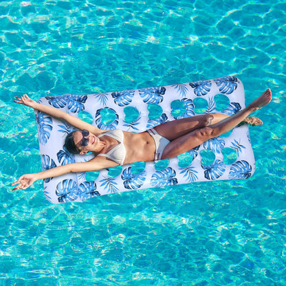 Hengguang 2Packs Inflatable Tanning Pool Lounge Float, 70" x 36" Suntan Tub Raft Floatie, Tanning Pool with Pillow, Personal Pool Lounger Adult Summer Water Party