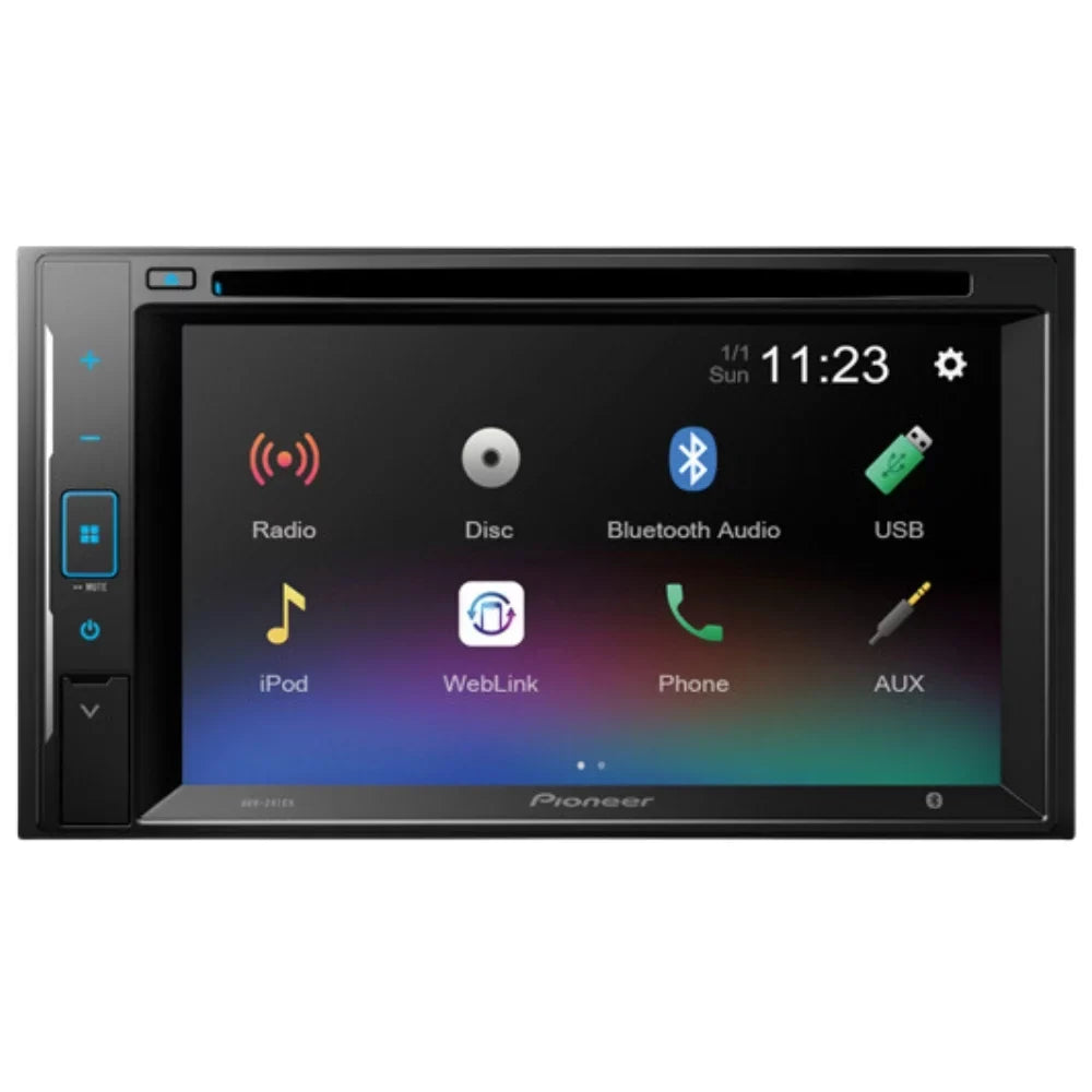 KIT2607 Bundle with Pioneer Multimedia DVD Car Stereo and Installation Kit - 2014-2015 Nissan Rouge w/Base Radio / Bluetooth Touchscreen, Backup Camera, 2 Din Dash Kit