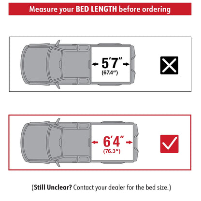 MaxMate Soft Quad-fold Truck Bed Tonneau Protection with 2019-2024 Ram 1500 New Body (NOT FIT 19-23 Classic) | 6'4" (76") Bed | TCD484045
