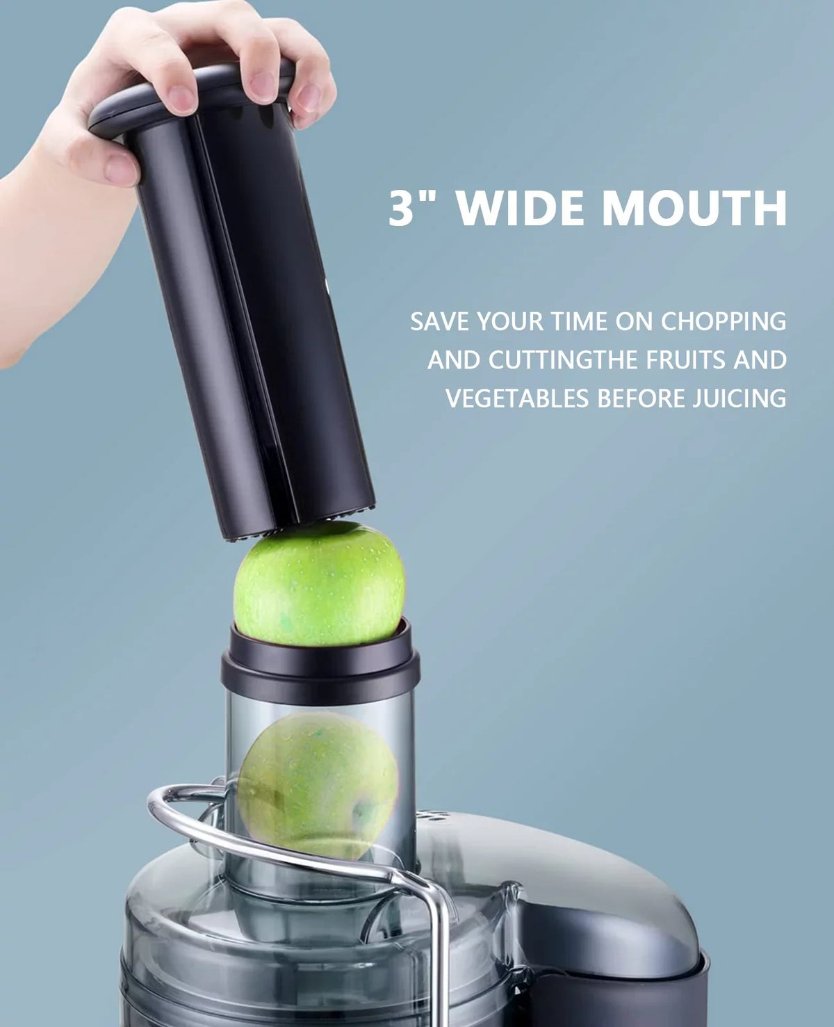 Centrifugal Juicer Machines Vegetable Fruit - with 3" Feed Chute Anti-drip Tainless-steel Filter
