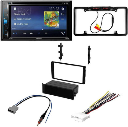 KIT2607 Bundle with Pioneer Multimedia DVD Car Stereo and Installation Kit - 2014-2015 Nissan Rouge w/Base Radio / Bluetooth Touchscreen, Backup Camera, 2 Din Dash Kit