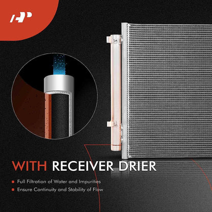 A-Premium Air Conditioning A/C Condenser with Kia Sorento 2021-2022 & Hyundai Santa Fe 2021-2022, Santa Cruz 2022, 2.5L, Replace# 97606Q5250