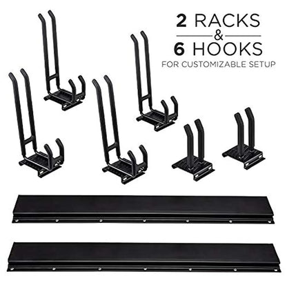 RaxGo Garage Tool Storage Rack, 8 Piece Wall Mounted Garage Organizer