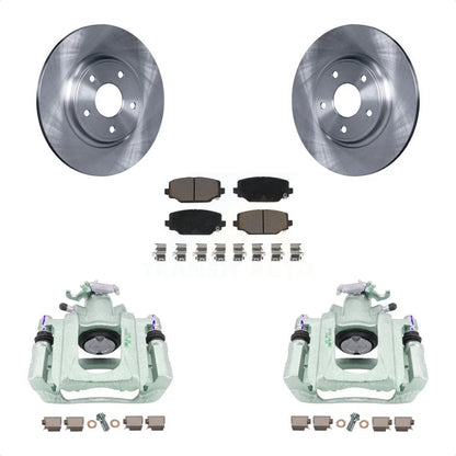 Transit Auto Rear Disc Brake Caliper Rotors And Ceramic Pads Kit For 2012 Ram C/V With Dual Piston Front KC8-100707C
